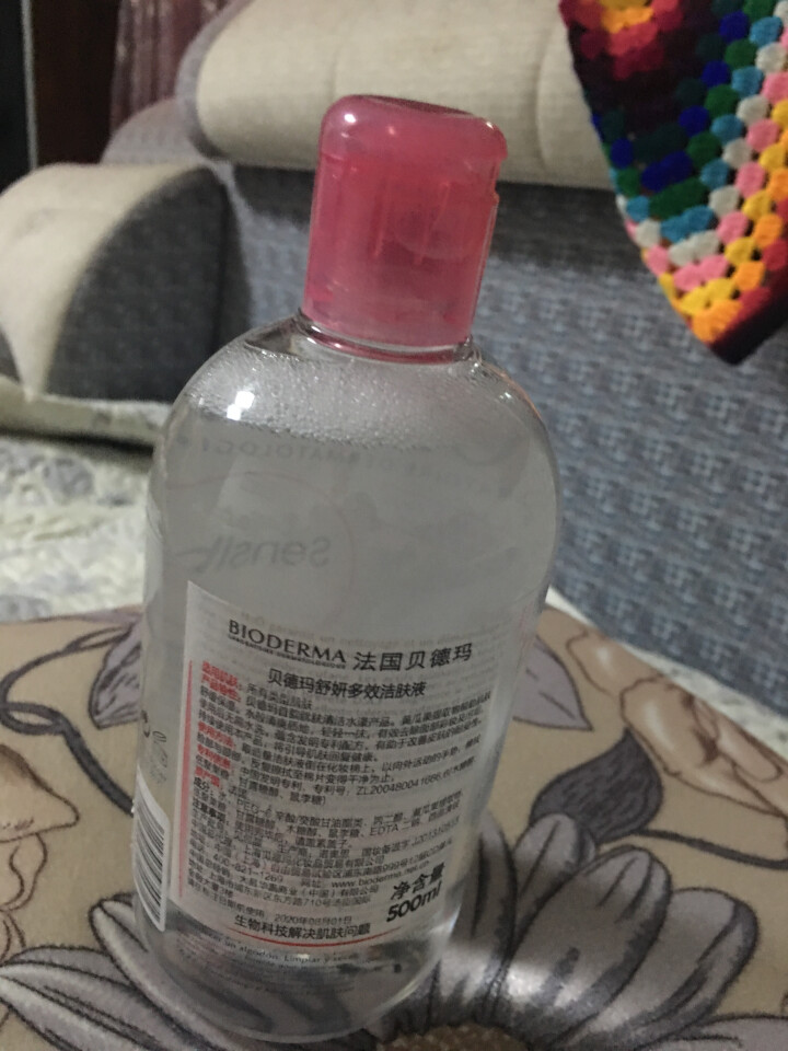 法国贝德玛（Bioderma）舒妍多效洁肤液500ml （卸妆水 深层清洁 粉水 舒缓保湿 敏感肌 眼唇 原装进口）怎么样，好用吗，口碑，心得，评价，试用报告,第4张