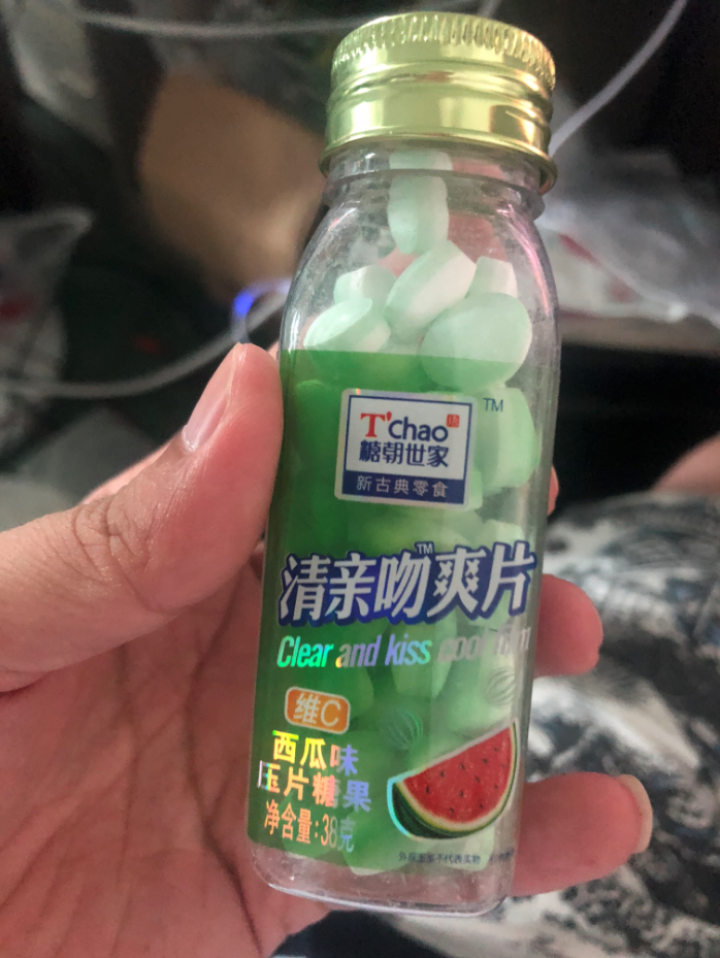 糖朝世家 清亲吻爽片薄荷糖水果味清新口气接吻糖 维C含片糖润喉糖玫瑰西瓜薄荷画眉柠檬蓝莓味 西瓜味怎么样，好用吗，口碑，心得，评价，试用报告,第3张