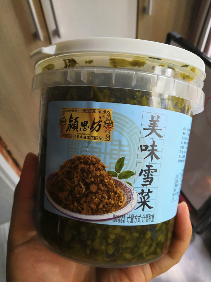 颍思坊美味雪菜1000g雪里蕻咸菜特产下饭菜农家腌制酸菜外婆菜拌粥面酱菜罐装包邮怎么样，好用吗，口碑，心得，评价，试用报告,第3张