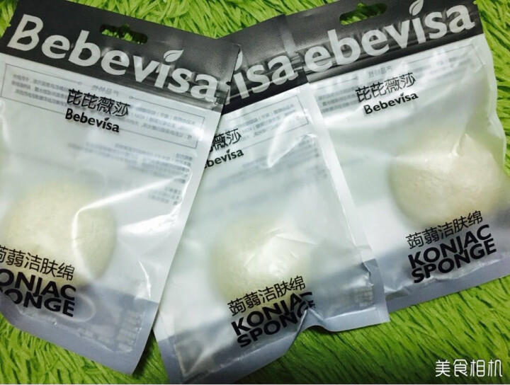 3片特价BEBEVISA半球纯净款天然蒟蒻洗脸扑魔芋深层清洁面海绵球 纯净款怎么样，好用吗，口碑，心得，评价，试用报告,第2张