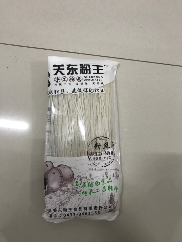 关东粉王 东北马铃薯粉丝  土豆粉丝215g 东北特产怎么样，好用吗，口碑，心得，评价，试用报告,第2张