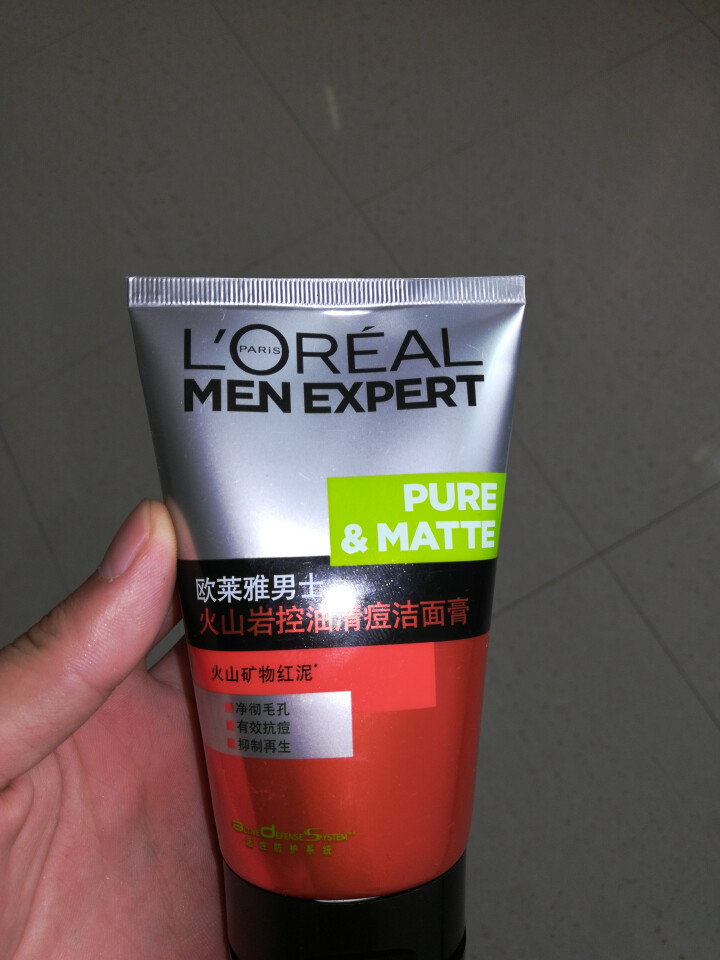 欧莱雅（LOREAL）男士火山岩控油清痘洁面膏100ml（男士洗面奶 清洁毛孔 护肤化妆品 祛痘）怎么样，好用吗，口碑，心得，评价，试用报告,第2张