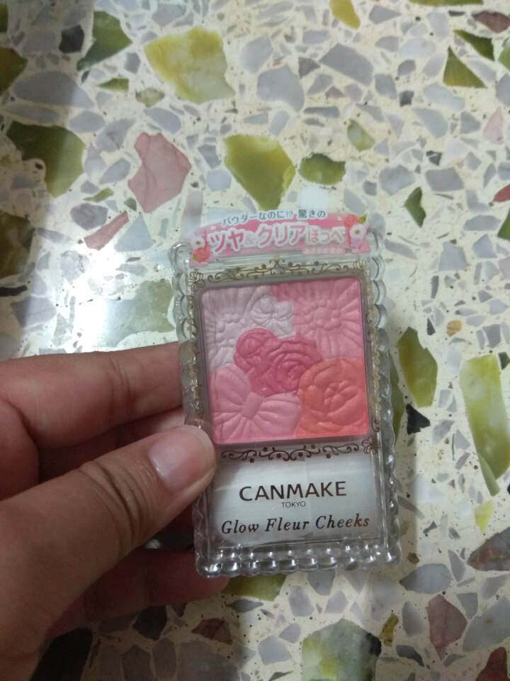 CANMAKE /井田花瓣雕刻五色腮红高光修容 防水持久哑光日本多色胭脂盘 闪光01桃色芙蓉色怎么样，好用吗，口碑，心得，评价，试用报告,第2张