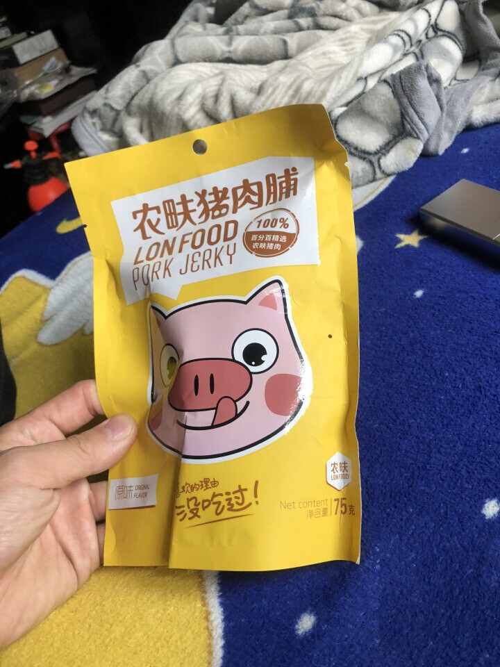 农畉（LONFOOD） 农畉猪肉脯75g 原味蜜汁香辣休闲小零食 香辣怎么样，好用吗，口碑，心得，评价，试用报告,第2张