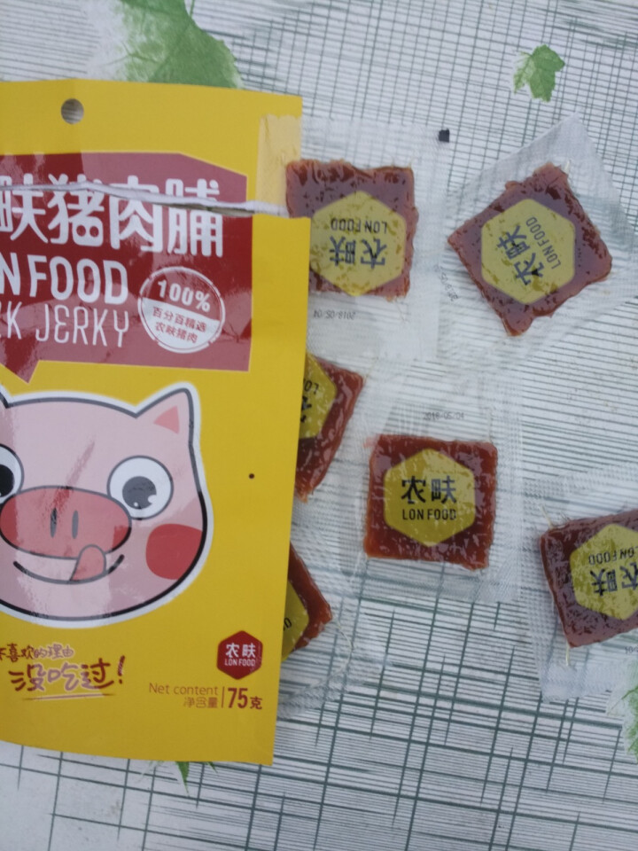 农畉（LONFOOD） 农畉猪肉脯75g 原味蜜汁香辣休闲小零食 香辣怎么样，好用吗，口碑，心得，评价，试用报告,第4张