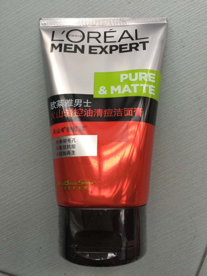 欧莱雅（LOREAL）男士火山岩控油清痘洁面膏100ml（男士洗面奶 清洁毛孔 护肤化妆品 祛痘）怎么样，好用吗，口碑，心得，评价，试用报告,第2张