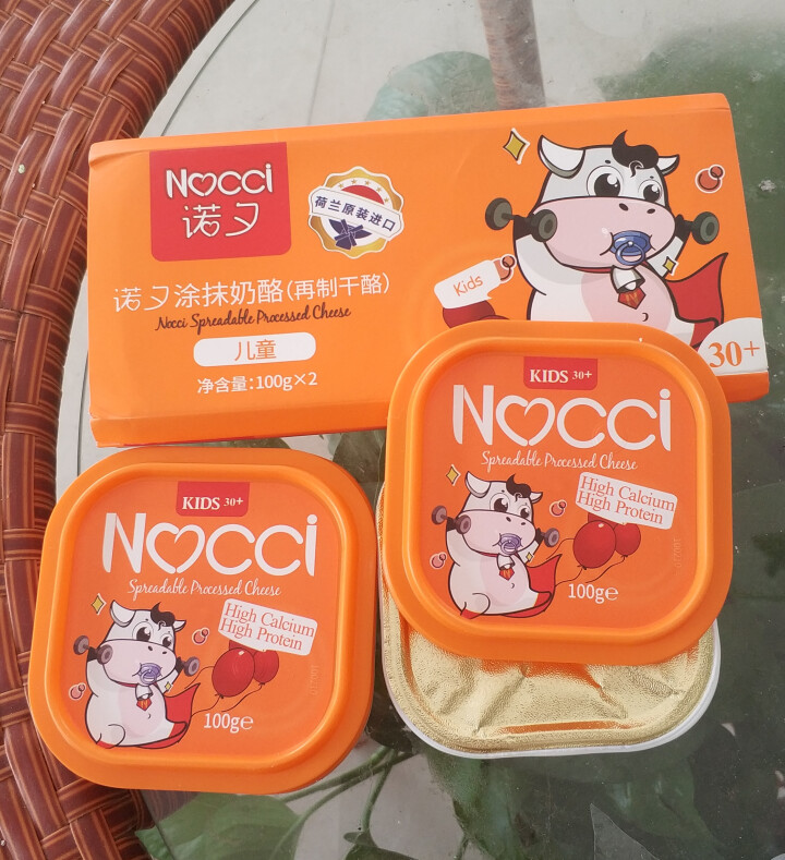 荷兰进口 诺夕（Nocci）儿童涂抹奶酪（再制干酪） 100g/盒*2怎么样，好用吗，口碑，心得，评价，试用报告,第3张