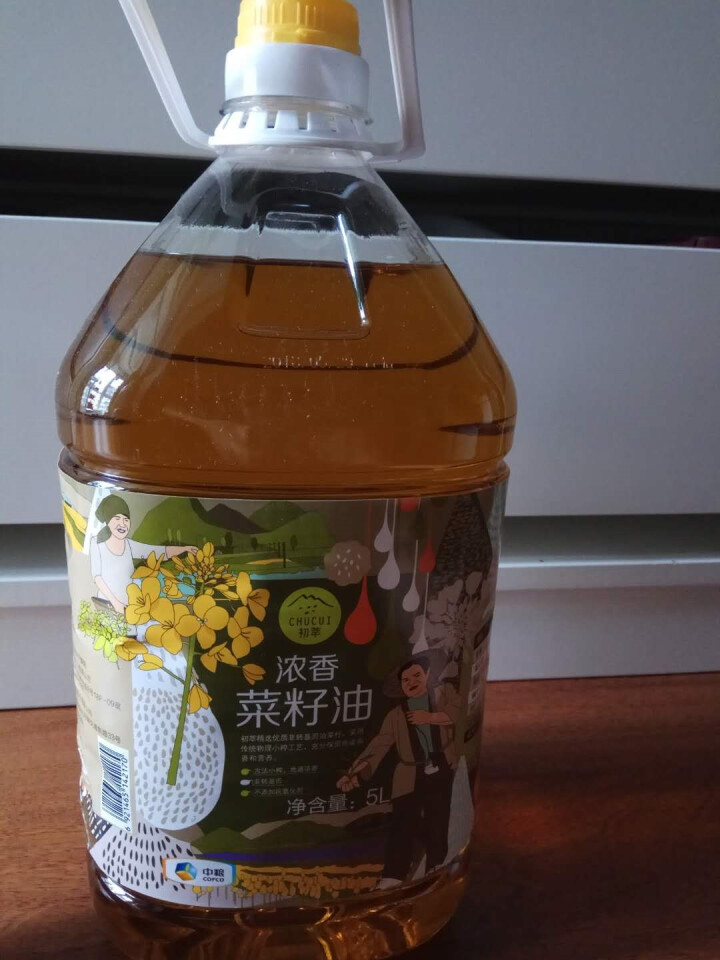 2018年新榨 中粮初萃 非转基因古法小榨浓香菜籽油5L 物理压榨 食用油怎么样，好用吗，口碑，心得，评价，试用报告,第2张