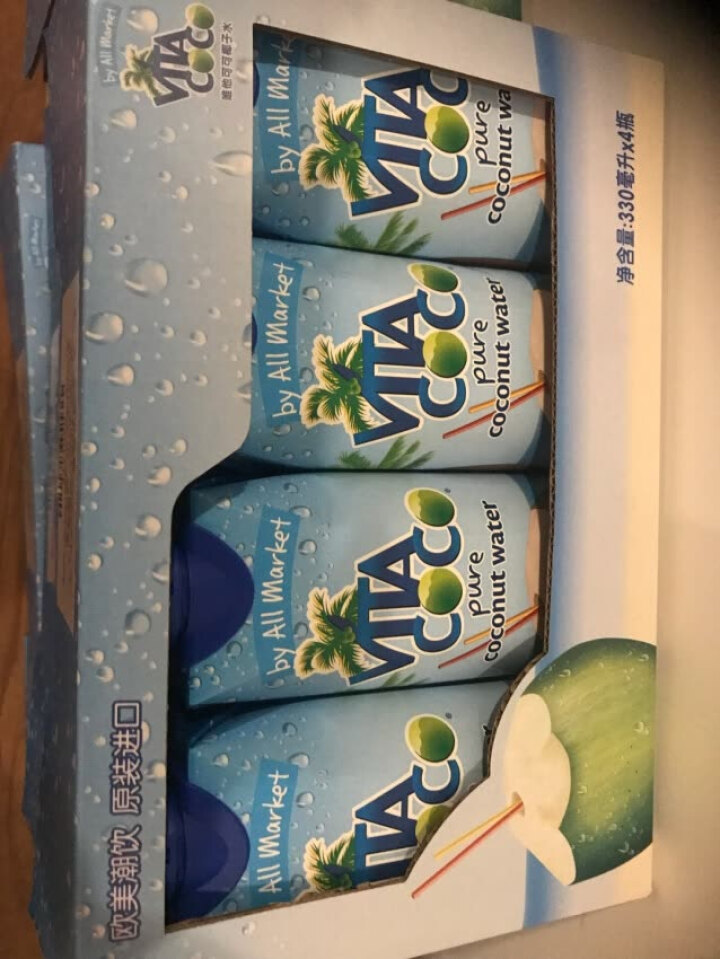 唯他可可（Vita Coco）天然椰子水进口NFC果汁饮料330ml*4瓶怎么样，好用吗，口碑，心得，评价，试用报告,第2张