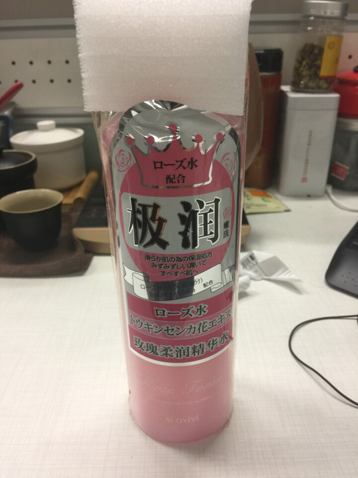 alovivi 玫瑰柔润精华水500ml（大粉水 爽肤水 滋润保湿水 嫩肤）怎么样，好用吗，口碑，心得，评价，试用报告,第2张