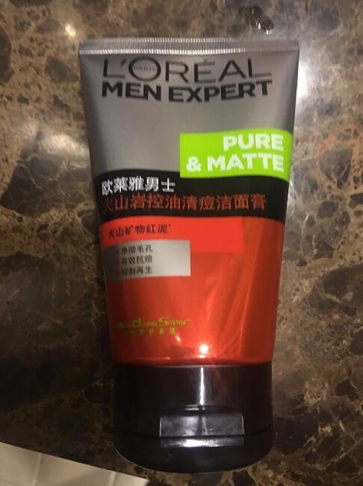 欧莱雅（LOREAL）男士火山岩控油清痘洁面膏100ml（男士洗面奶 清洁毛孔 护肤化妆品 祛痘）怎么样，好用吗，口碑，心得，评价，试用报告,第3张