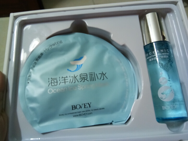 珀薇（BOVEY）沐春风沁润套装(10片面膜+80ml海洋保湿水)（补水保湿 控油平衡 嫩肤滋养） 组合装怎么样，好用吗，口碑，心得，评价，试用报告,第4张