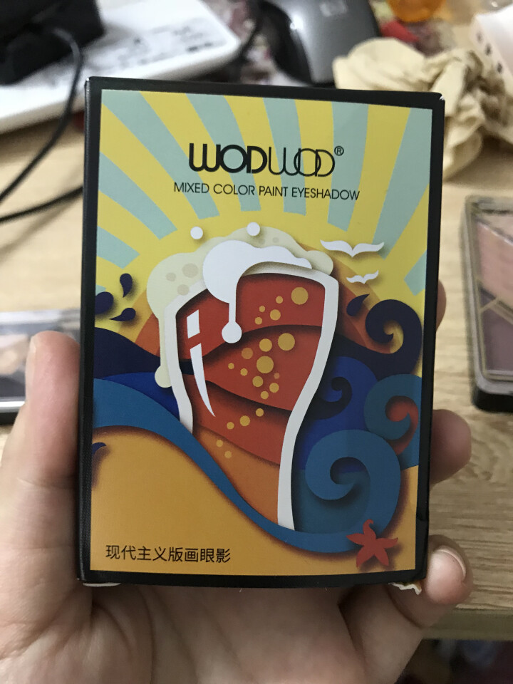 WODWOD 小蘑菇懒人双色渐变眼影盘少女系大地色哑光裸妆 INS推荐初学者四色眼影 网红3秒化妆 2# 奶茶怎么样，好用吗，口碑，心得，评价，试用报告,第2张