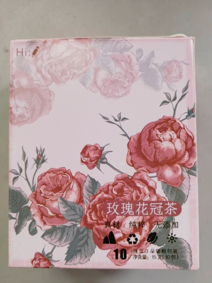 芊鸣 玫瑰花冠茶玫瑰花茶平阴玫瑰花干玫瑰特级气血茶天然15g装女性养生健康茶饮料怎么样，好用吗，口碑，心得，评价，试用报告,第2张