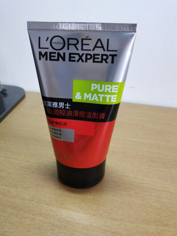 欧莱雅（LOREAL）男士火山岩控油清痘洁面膏100ml（男士洗面奶 清洁毛孔 护肤化妆品 祛痘）怎么样，好用吗，口碑，心得，评价，试用报告,第3张