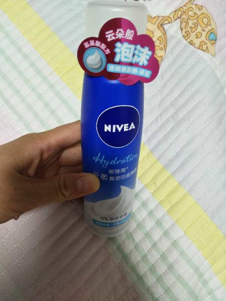 妮维雅(NIVEA)云柔盈泡洁面慕斯150ml（保湿型 女士洗面奶 氨基酸温和洁面）怎么样，好用吗，口碑，心得，评价，试用报告,第2张