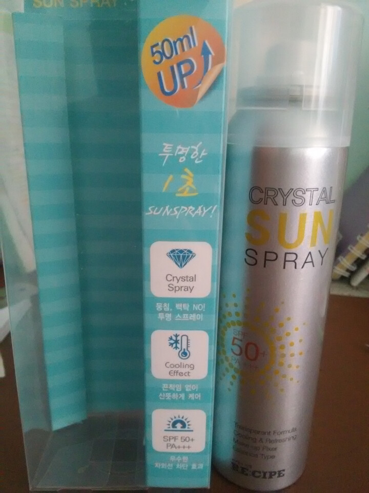 莱斯璧 RE:CIPE 水晶防晒喷雾150ml SPF50娜扎同款防嗮霜喷雾 150ml怎么样，好用吗，口碑，心得，评价，试用报告,第4张