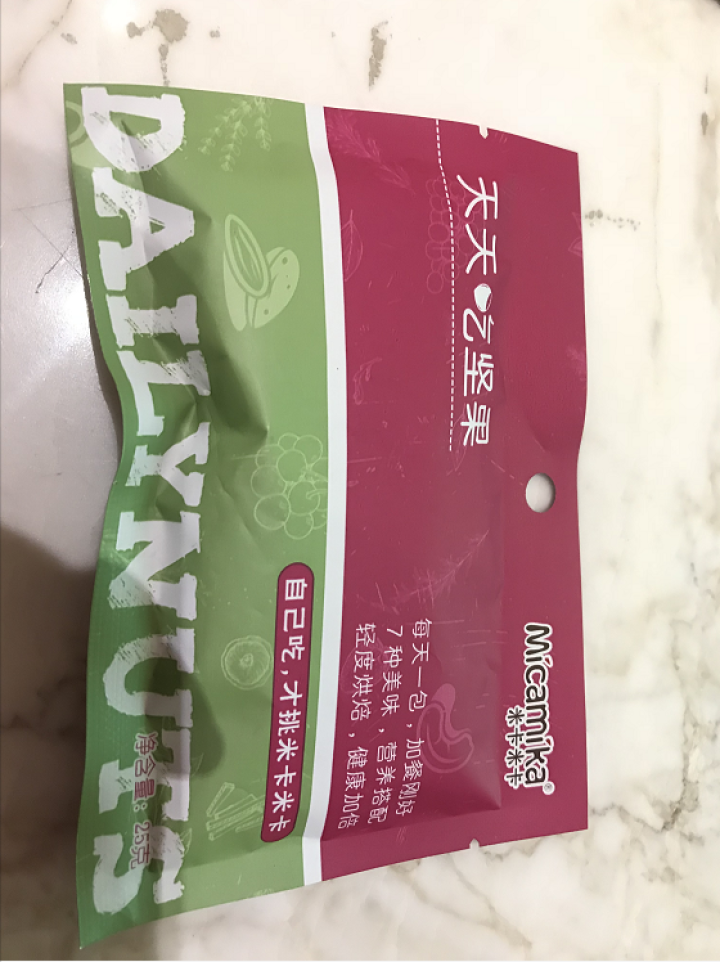 米卡米卡 天天吃坚果 每日坚果 混合坚果 25g/1日装怎么样，好用吗，口碑，心得，评价，试用报告,第2张