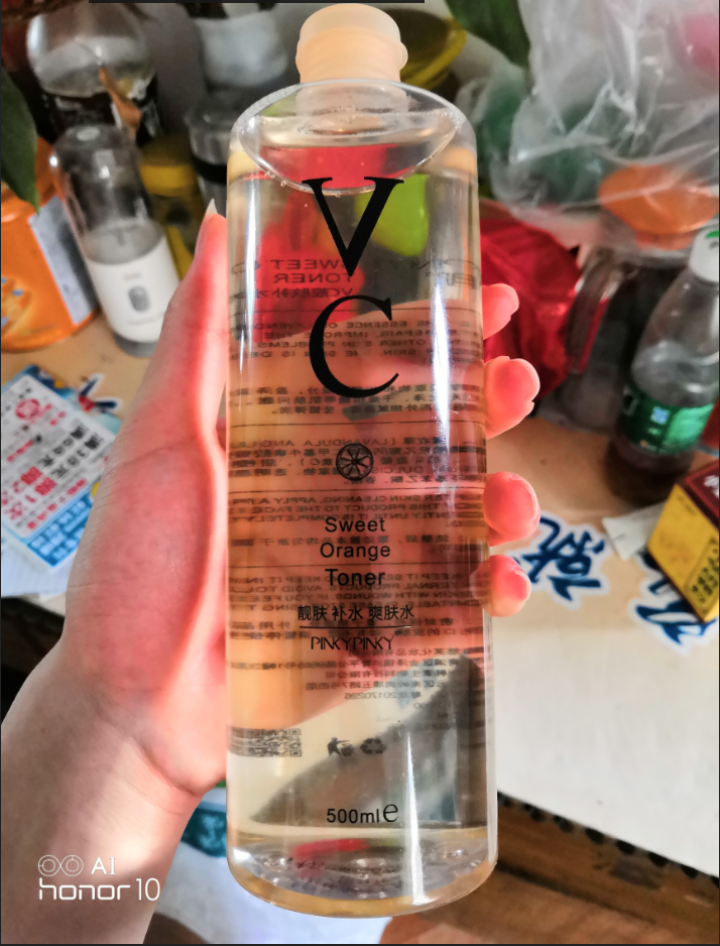 缤肌vc水爽肤水女补水保湿收缩毛孔提亮肤色化妆控油去痘印 500ml一瓶怎么样，好用吗，口碑，心得，评价，试用报告,第4张