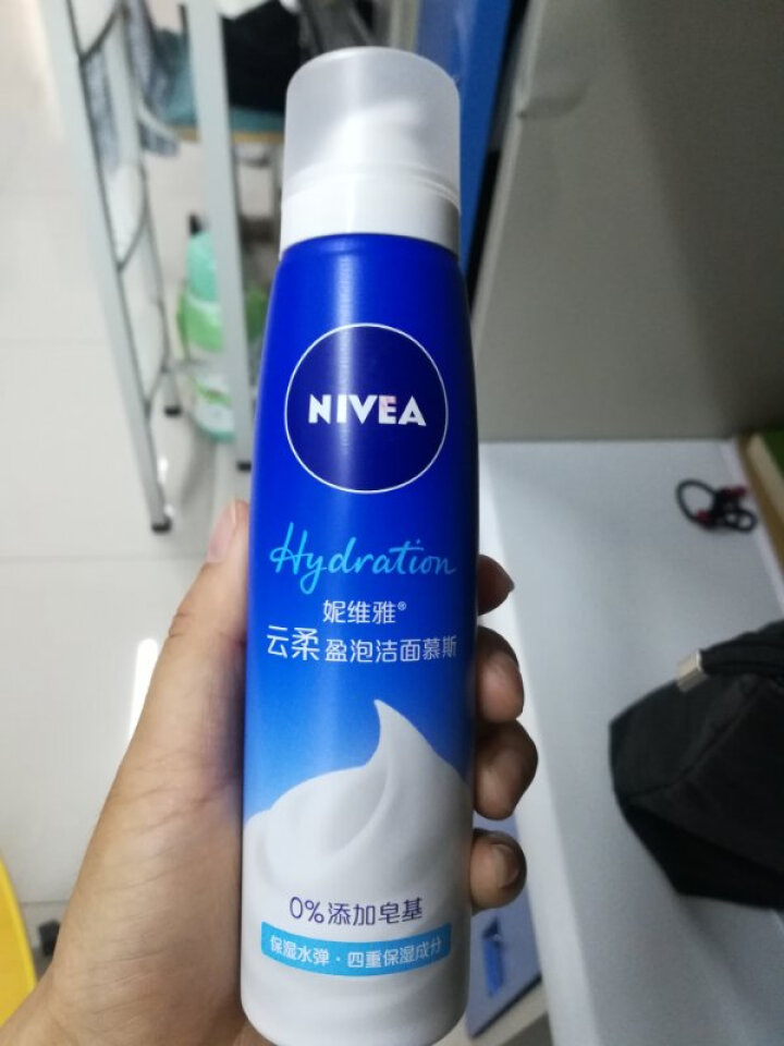 妮维雅(NIVEA)云柔盈泡洁面慕斯150ml（保湿型 女士洗面奶 氨基酸温和洁面）怎么样，好用吗，口碑，心得，评价，试用报告,第2张