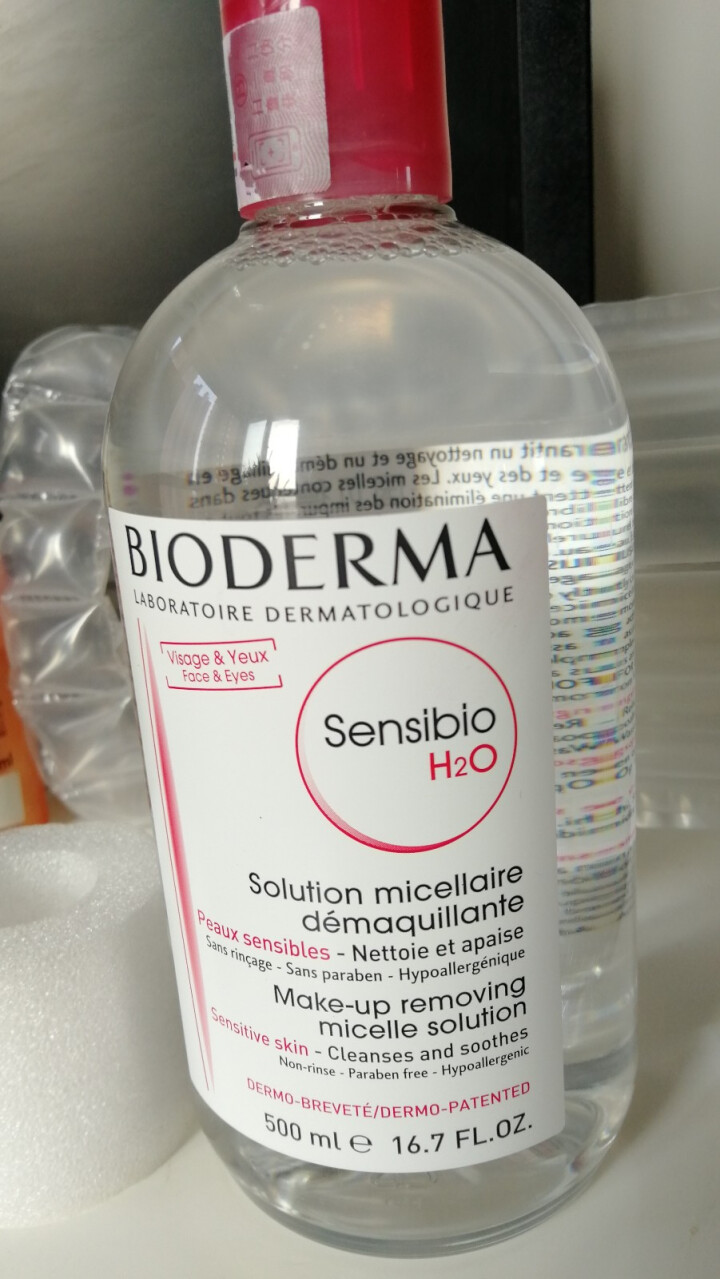 法国贝德玛（Bioderma）舒妍多效洁肤液500ml （卸妆水 深层清洁 粉水 舒缓保湿 敏感肌 眼唇 原装进口）怎么样，好用吗，口碑，心得，评价，试用报告,第3张