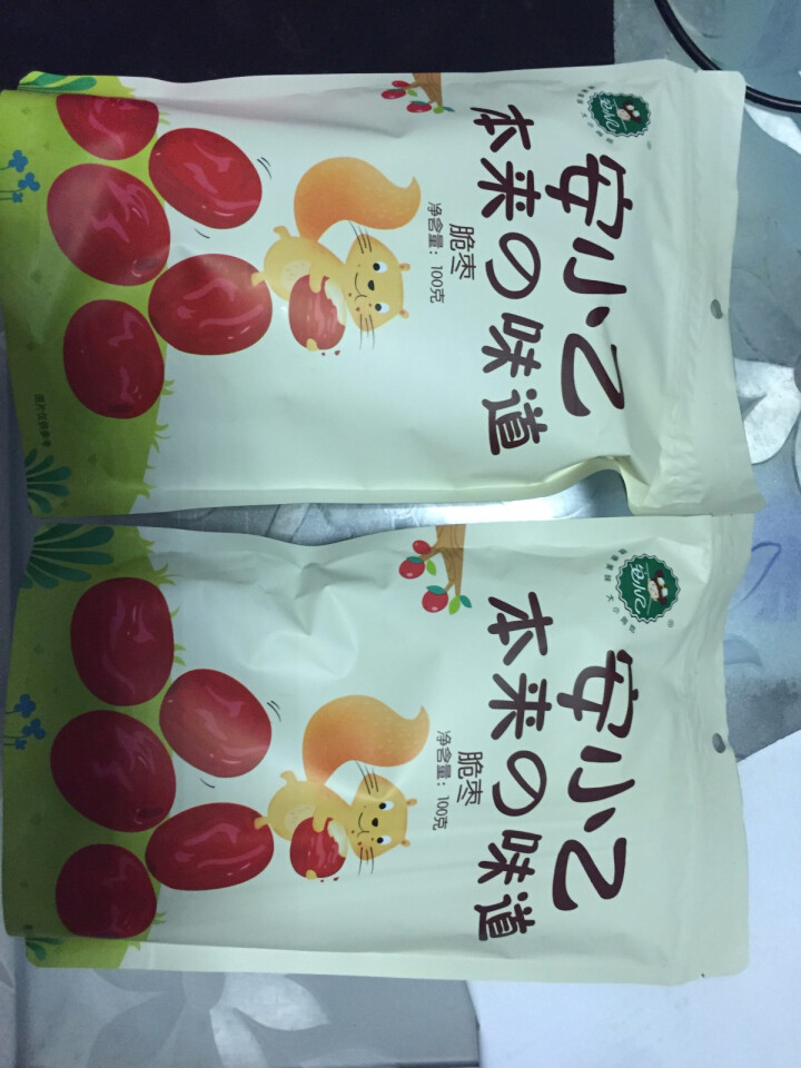 安小乙 香酥脆枣100g*2即食无核嘎嘣脆冬枣大红枣子果干休闲零食品怎么样，好用吗，口碑，心得，评价，试用报告,第2张