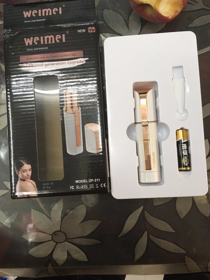 位美 口红剃毛器女士电动去毛器mini便携自动脱毛器脸部去毛器私处剃毛器 优雅白怎么样，好用吗，口碑，心得，评价，试用报告,第3张