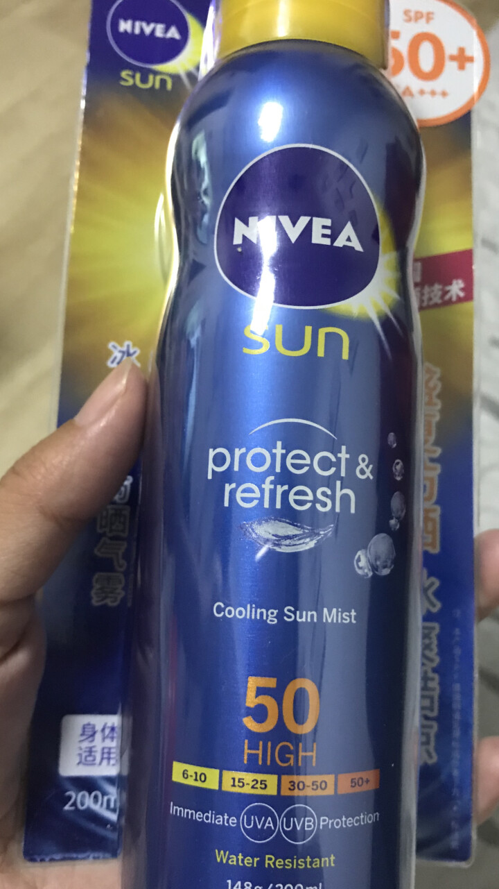 妮维雅(NIVEA)冰爽透明防晒气雾200ml（德国进口 防晒喷雾 防晒霜 隔离 SPF50）怎么样，好用吗，口碑，心得，评价，试用报告,第4张