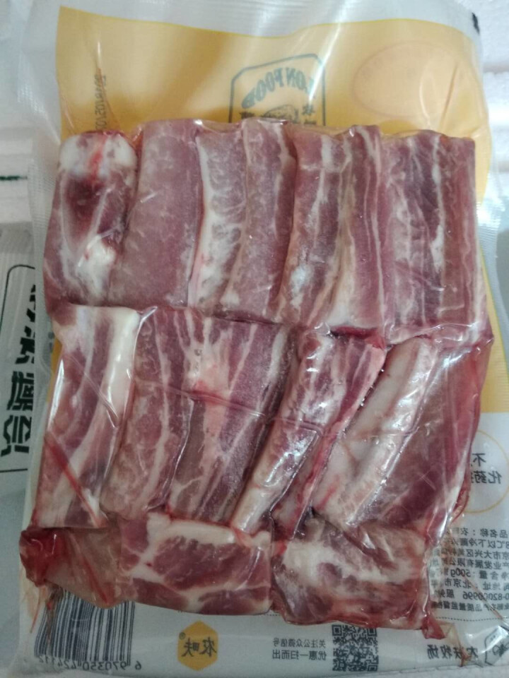 农畉猪肉肋排500g 生猪肉切段猪排骨猪小排 糖醋排骨怎么样，好用吗，口碑，心得，评价，试用报告,第4张