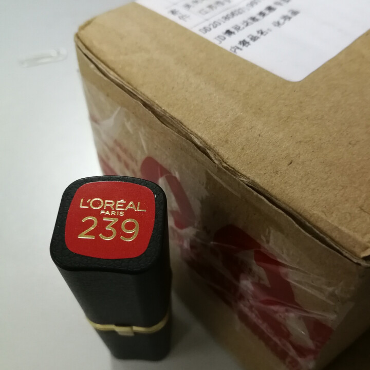 欧莱雅（LOREAL） 欧莱雅黑管口红纷泽丰润雾感唇膏王源色239辣椒红 239 辣椒红王源色怎么样，好用吗，口碑，心得，评价，试用报告,第4张