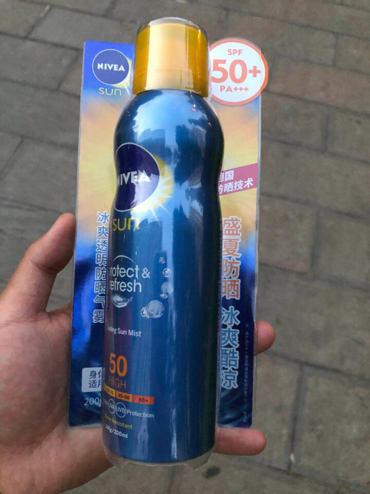 妮维雅(NIVEA)冰爽透明防晒气雾200ml（德国进口 防晒喷雾 防晒霜 隔离 SPF50）怎么样，好用吗，口碑，心得，评价，试用报告,第2张