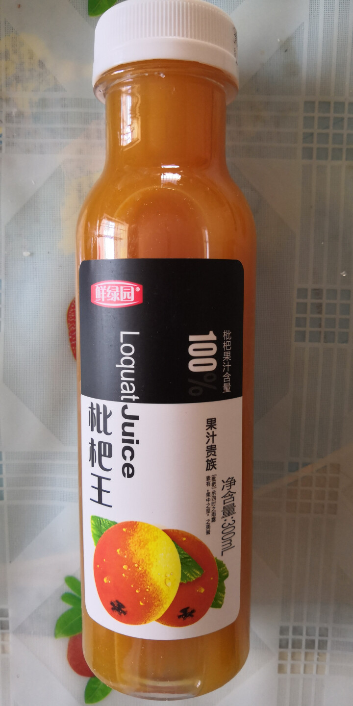 鲜绿园 枇杷汁100%枇杷王枇杷原浆果汁饮料大瓶饮料300ml 单瓶装试饮活动怎么样，好用吗，口碑，心得，评价，试用报告,第2张