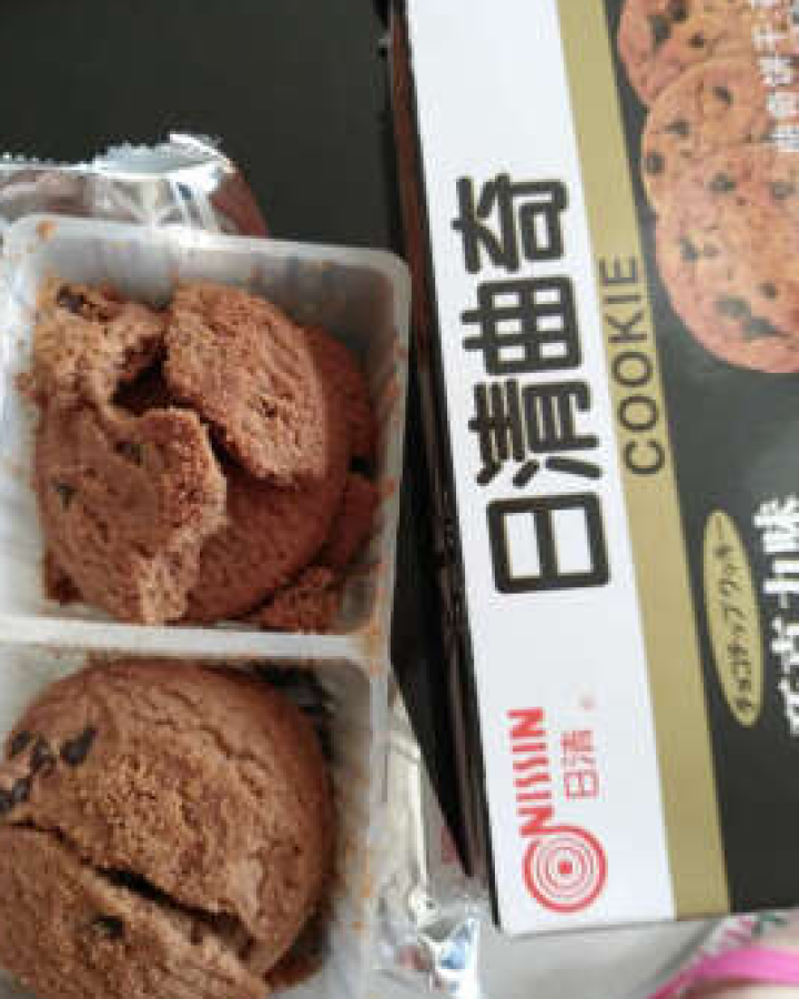 日清（nissin） 曲奇巧克力味花色型 办公室休闲零食咖啡可可粉cookie欧式传统曲奇60g怎么样，好用吗，口碑，心得，评价，试用报告,第2张