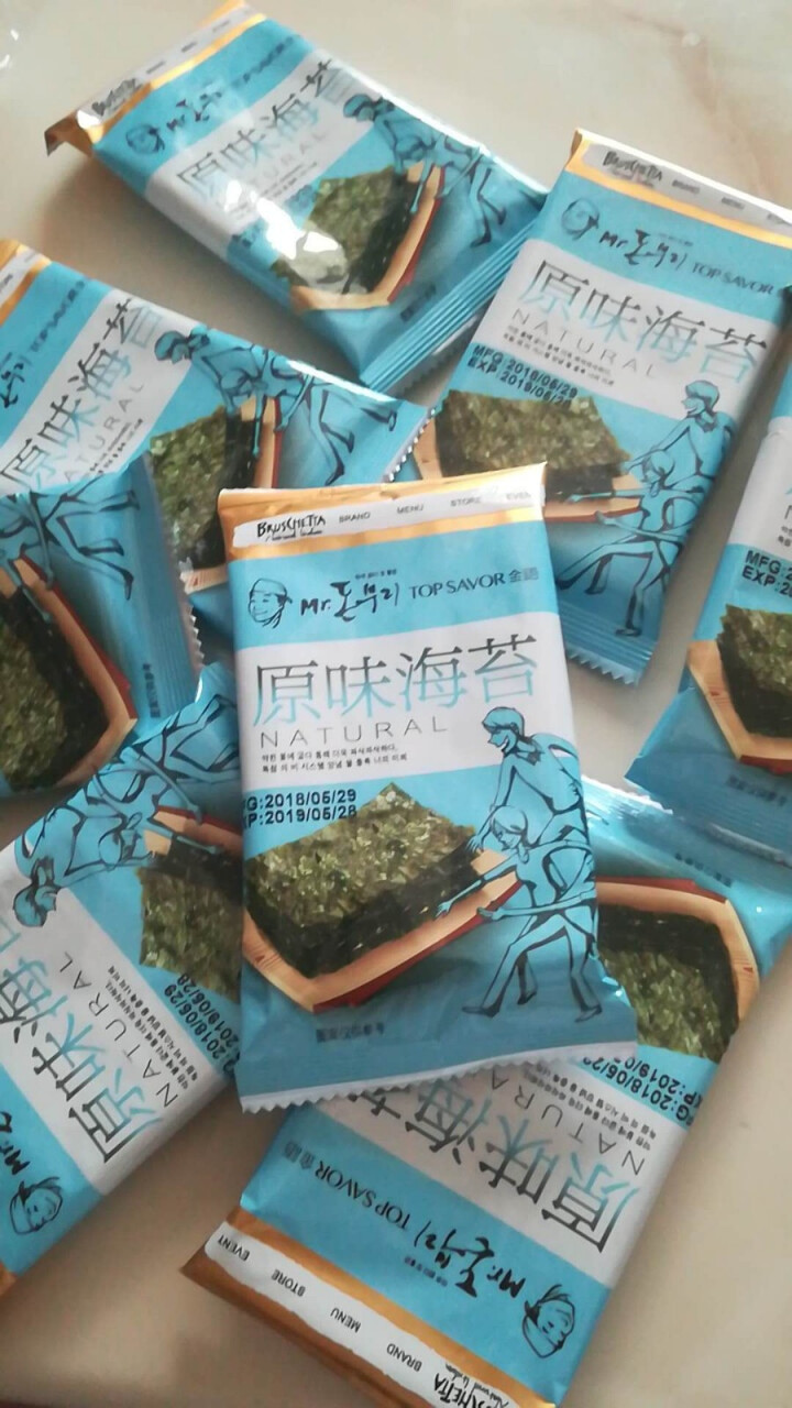 金语（JINYU） 岩烧海苔2gx8包 大片海苔即食儿童休闲零食海飘紫菜小吃 （原味）怎么样，好用吗，口碑，心得，评价，试用报告,第2张