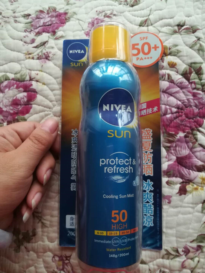 妮维雅(NIVEA)冰爽透明防晒气雾200ml（德国进口 防晒喷雾 防晒霜 隔离 SPF50）怎么样，好用吗，口碑，心得，评价，试用报告,第2张