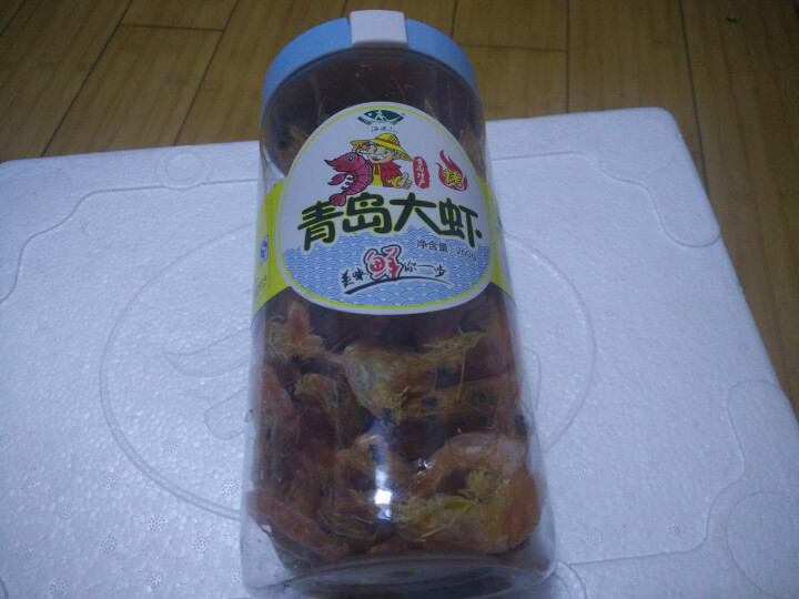 海边人 冷冻即食烤虾干对虾干 260g 瓶装 海鲜水产干货零食怎么样，好用吗，口碑，心得，评价，试用报告,第4张