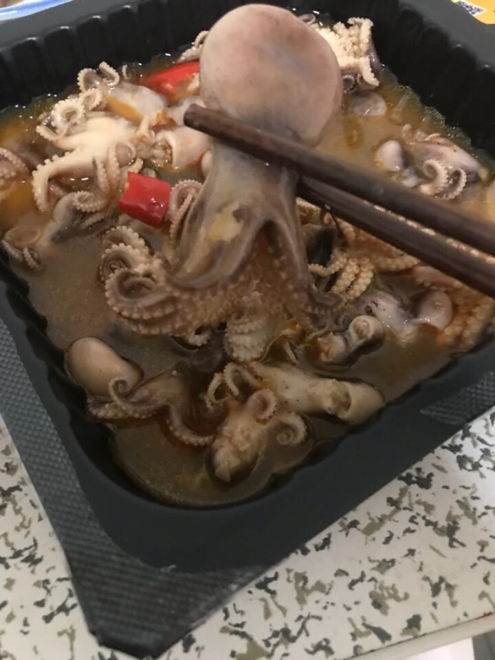 那片海 青岛海鲜特产熟海鲜熟食海鲜麻辣迷你八爪鱼 350g 盒装怎么样，好用吗，口碑，心得，评价，试用报告,第2张