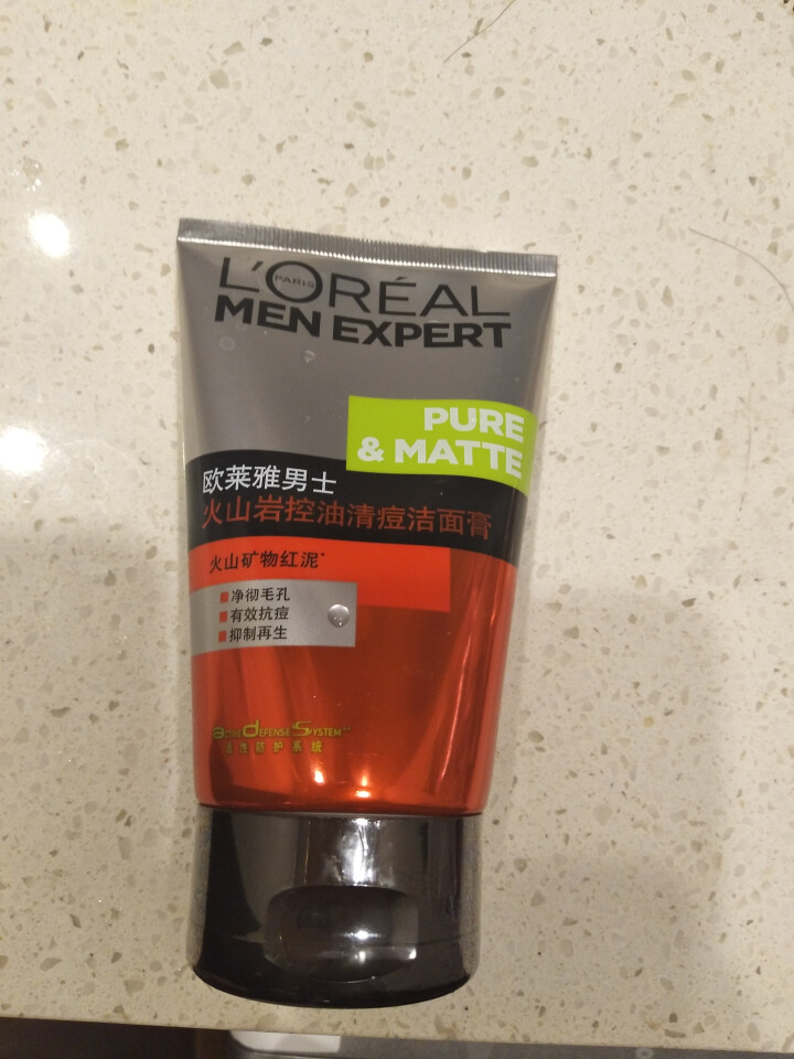 欧莱雅（LOREAL）男士火山岩控油清痘洁面膏100ml（男士洗面奶 清洁毛孔 护肤化妆品 祛痘）怎么样，好用吗，口碑，心得，评价，试用报告,第2张