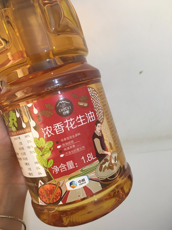 中粮初萃 压榨一级浓香花生油1.8L 物理压榨 食用油怎么样，好用吗，口碑，心得，评价，试用报告,第2张