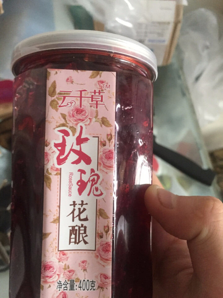 云千草云南特级玫瑰酱 特产手工鲜花玫瑰花酿 土蜂蜜玫瑰花酱 400g 鲜花饼馅 冰粉配料怎么样，好用吗，口碑，心得，评价，试用报告,第2张