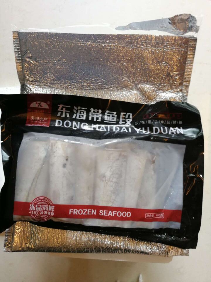 天和水产 冷冻东海带鱼段 400g 12,第3张