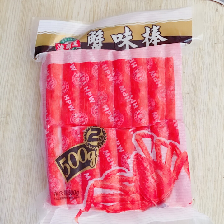 海霸王 蟹味棒 500g 32个 蟹味蟹柳 火锅丸子 火锅食材 烧烤食材怎么样，好用吗，口碑，心得，评价，试用报告,第2张