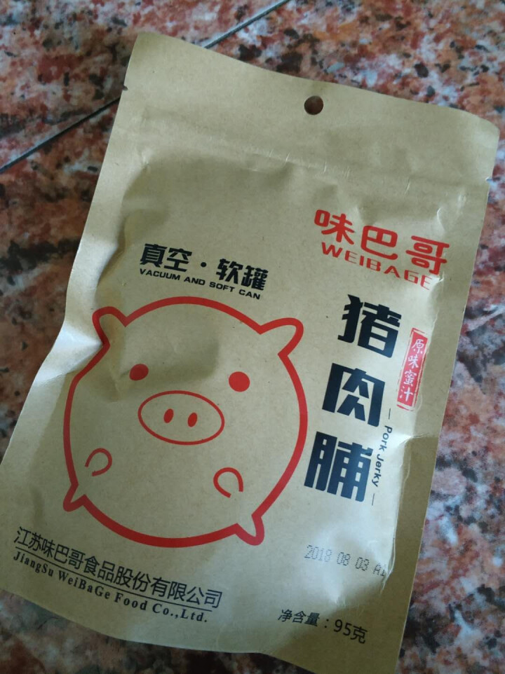 味巴哥 蜜汁猪肉脯95g 小包装 肉干肉脯 零食休闲小吃 蜜汁猪肉脯靖江风味 蜜汁味怎么样，好用吗，口碑，心得，评价，试用报告,第3张