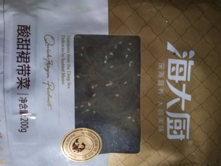 海大厨 大连即食酸甜裙带菜200g/袋X3 海木耳 海带丝 沙拉海藻 海白菜怎么样，好用吗，口碑，心得，评价，试用报告,第4张