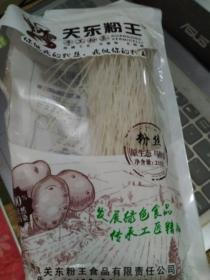 关东粉王 东北马铃薯粉丝  土豆粉丝215g 东北特产怎么样，好用吗，口碑，心得，评价，试用报告,第2张