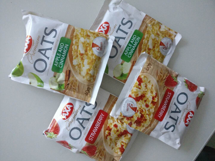 爱西爱（AXA）即食水果早餐燕麦片 40g*6 内含三种口味 6袋/盒240g怎么样，好用吗，口碑，心得，评价，试用报告,第4张