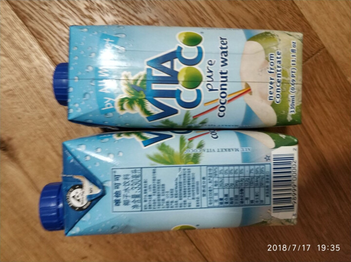 vita coco唯他可可椰子水NFC果汁进口饮品330ml 原味两瓶装怎么样，好用吗，口碑，心得，评价，试用报告,第2张