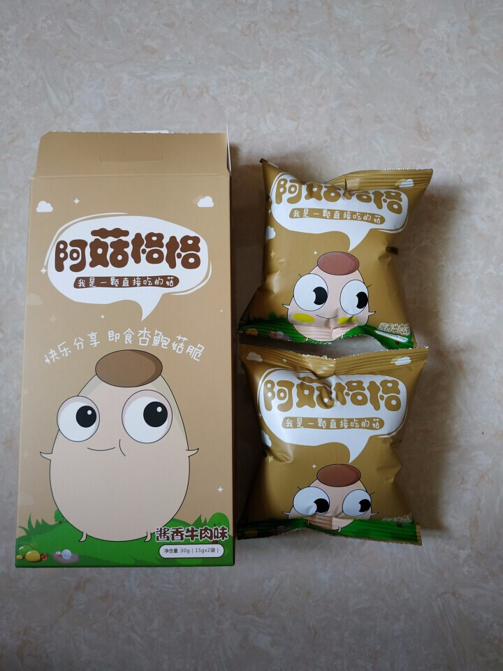 阿菇格格 杏鲍菇脆即食蔬菜干蔬果干蘑菇干香菇脆儿童零食孕妇零食办公室休闲零食 酱香牛肉味一盒怎么样，好用吗，口碑，心得，评价，试用报告,第3张