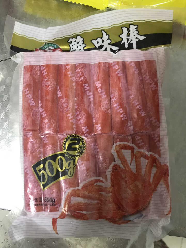 海霸王 蟹味棒 500g 32个 蟹味蟹柳 火锅丸子 火锅食材 烧烤食材怎么样，好用吗，口碑，心得，评价，试用报告,第2张