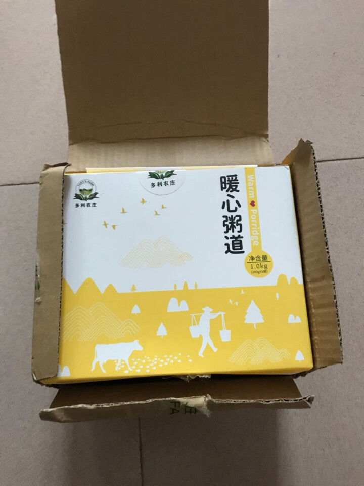 多利农庄 暖心粥道礼盒1kg/盒 200g/袋*5 养生杂粮粥怎么样，好用吗，口碑，心得，评价，试用报告,第2张